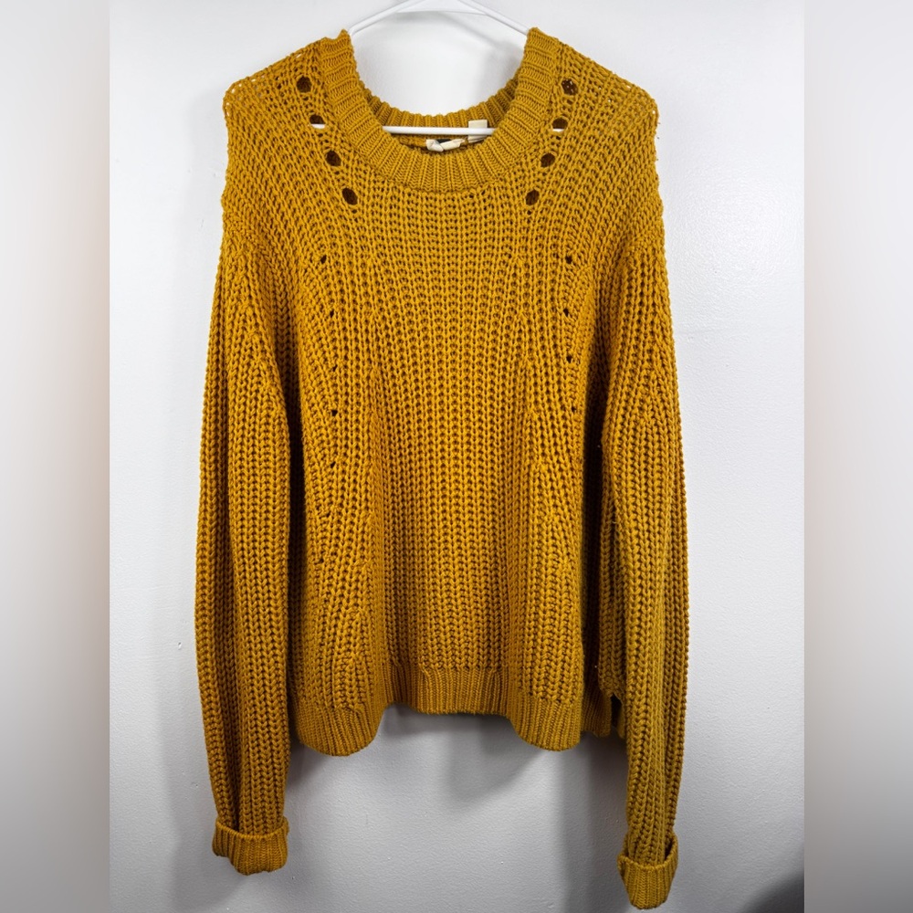 Roxy Mustard Knit Women's Sweater